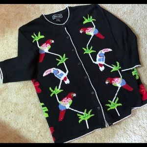 Terrazzo Tropical Parrot Cardigan